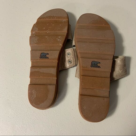 Sorel Torpeda Slide II Leather Sandals in Sahara Fossil - Picture 10 of 10